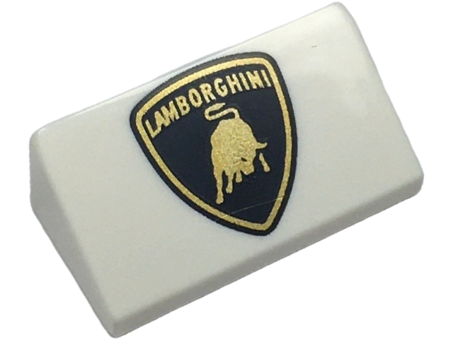 Slope 30 1 x 2 x 2/3 with Black and Gold Lamborghini Logo Pattern