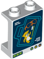 Panel 1 x 2 x 2 with Side Supports - Hollow Studs with X-Ray Baggage Scanner and Luggage Contents Pattern