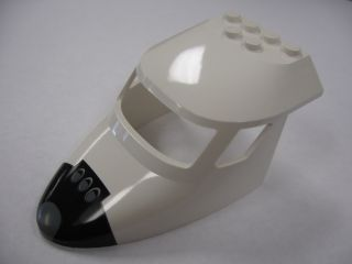 Aircraft Fuselage Forward Top Curved 6 x 10 x 4 with 3 Window Panes with Black Space Shuttle Nose Pattern