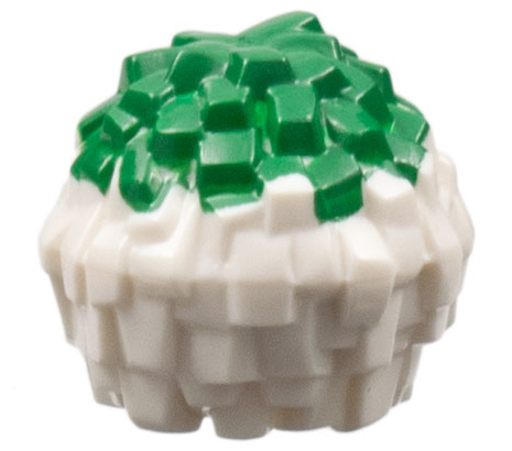 Minifigure, Utensil Cheerleader Pom Pom with Green Top Pattern