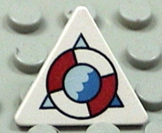 Road Sign 2 x 2 Triangle with Clip with Coast Guard Logo on Triangle Pattern