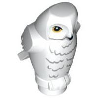 LEGO Minifigure Animal WHITE Owl Angular Features Mascot 
