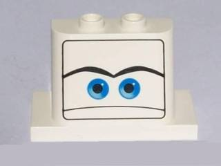 Windscreen 2 x 3 x 2 with 2 x 4 Base with Blue Eyes on White Background Pattern