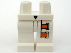 Hips and Legs with Black Triangle and 2 Orange Buckles on Left Leg Pattern