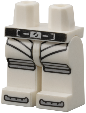 Hips and Legs with Black Belt, Silver Panels, Knee Pads and Shoe Tips Pattern