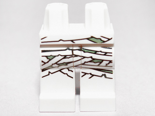 Hips and Legs with White and Green Mummy Wrappings Pattern