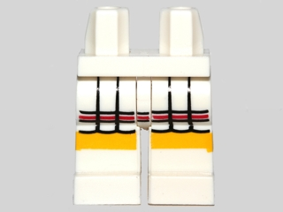 Hips and Legs with Red and White Short Skirt and White Shoes Pattern