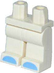 Hips and Legs with Bright Light Blue Half Ovals Shoe Tips Pattern