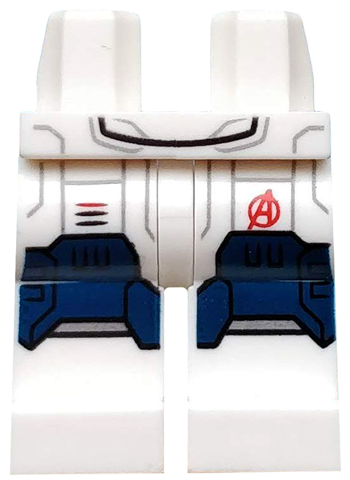 Hips and Legs with Dark Blue Knee Plates and Red Avengers Logo Pattern (Iron Legion)