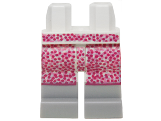 Hips and Legs with Skirt with Pink Dots and Light Bluish Gray Boots Pattern