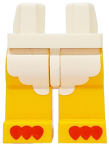 Hips and Bright Light Orange Legs with White Feathers and Red Claws Pattern