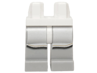 Hips and Light Bluish Gray Legs with White Robe with Black and Tan Border Pattern