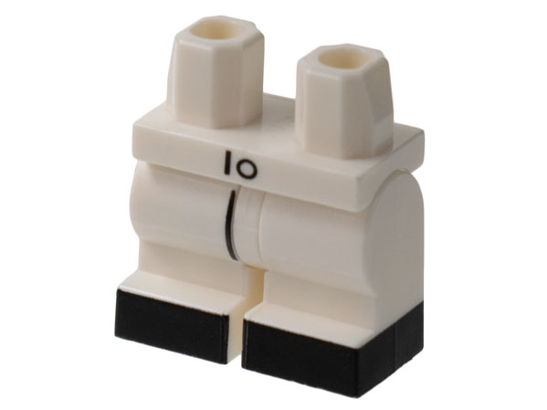 Hips and Medium Legs with Black Button, Lab Coat Outline, and Shoes Pattern