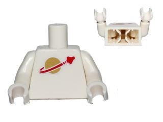 Torso with Classic Space Logo High on Torso Pattern, Inside with Ribs (second reissue) / White Arms / White Hands