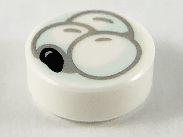 Tile, Round 1 x 1 with 3 Tang Yuan Sesame Rice Balls Pattern