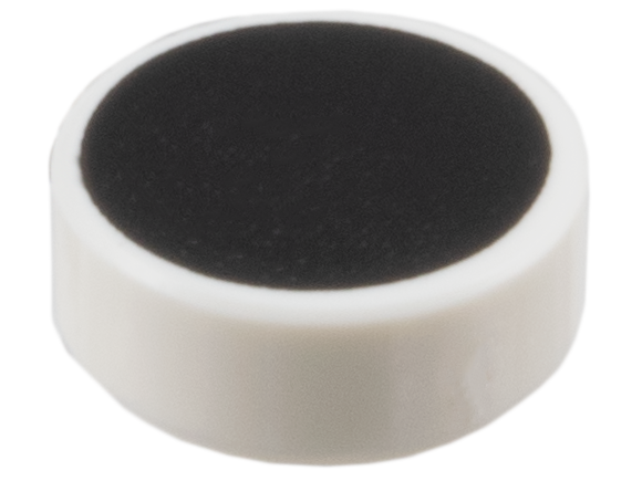 Tile, Round 1 x 1 with Very Large Black Circle Pattern