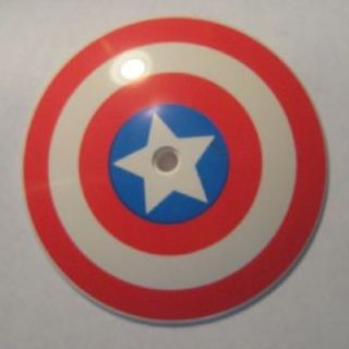 Dish 9 x 9 Inverted (Radar) with Red Concentric Rings, Star in Blue Circle Pattern (Captain America Shield)