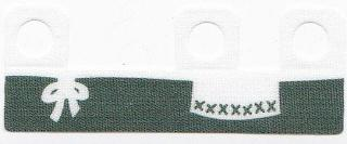 Minifigure Skirt Cloth Length 8mm with Dark Green Apron Pattern