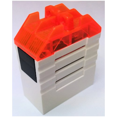 Electric, Light & Sound Siren 4 x 2 x 4 Jack Stone with Trans-Neon Orange Top