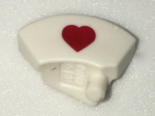 Minifigure, Nurse Hat with Red Heart Pattern