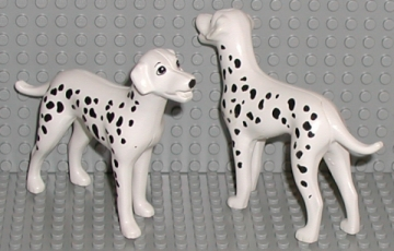 Dog, Scala with Black Dalmatian Spots, Eyes, Eyebrows, and Nose Pattern