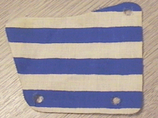 Part sailbb27 Cloth Sail 9 x 11 3 Holes with Blue Stripes Pattern from 6273 Retired Miscellaneous Cloth BrickLink