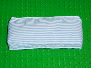 Belville Cloth Mattress 6 x 14, Blue Stripe Pattern