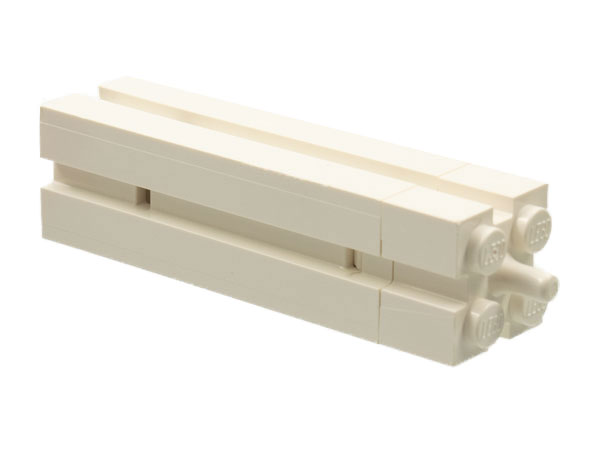 Support 2 x 2 x 6 with Channels and Top Peg, Smooth on All Sides