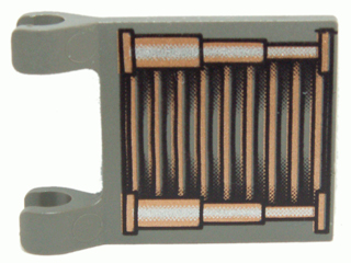 Flag 2 x 2 Square with Copper, Silver and Black Grille Pattern