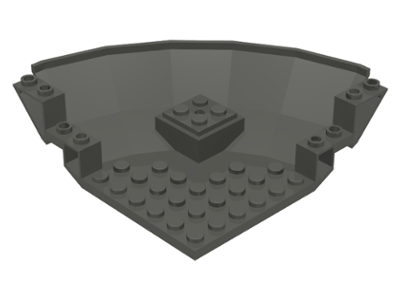 Lego 2 x Quarter Circle Black Panel 10x10x2 1/3 Quarter Saucer Base 30201 