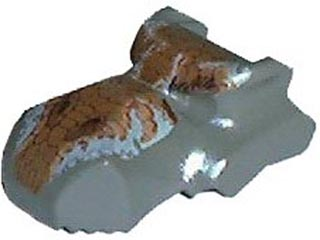 Dinosaur Head Tyrannosaurus rex, Jaw Top with Dark Orange and Light Gray Scales Pattern