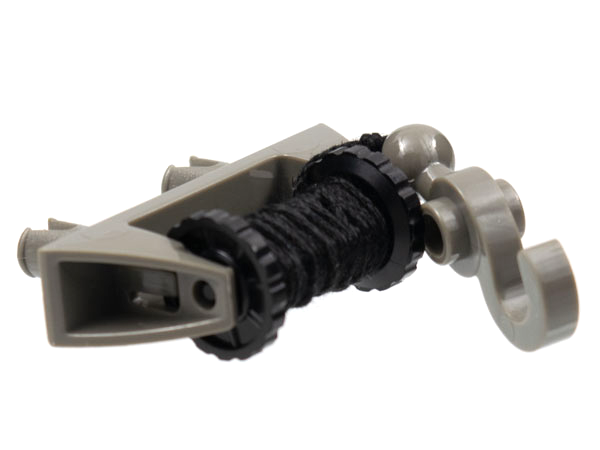 String Reel 1 x 4 x 2 Complete with Black String and Dark Gray Hook with Tow Ball