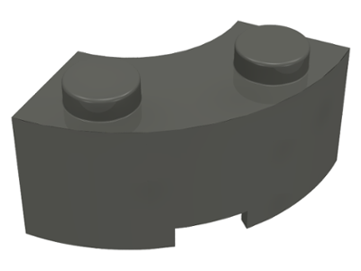 Brick, Round Corner 2 x 2 Macaroni with Stud Notch