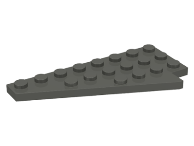 Wedge, Plate 8 x 4 Wing Left with Underside Stud Notch