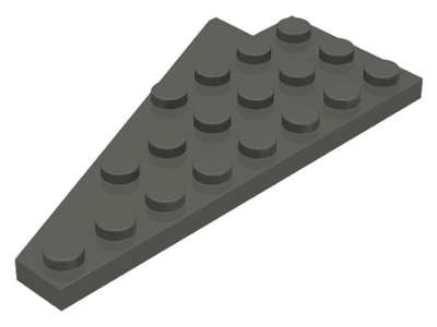 Wedge, Plate 8 x 4 Wing Right with Underside Stud Notch
