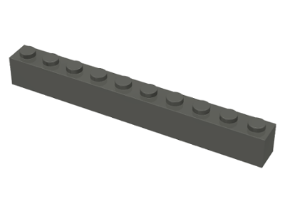 Brick 1 x 10 WHITE 6111 LEGO Parts~ 2