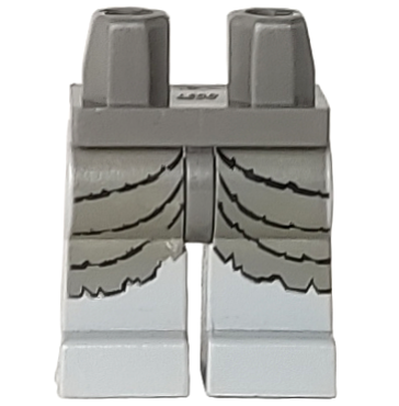 Hips and Light Gray Legs with Dark Gray Mummy Wrappings Pattern