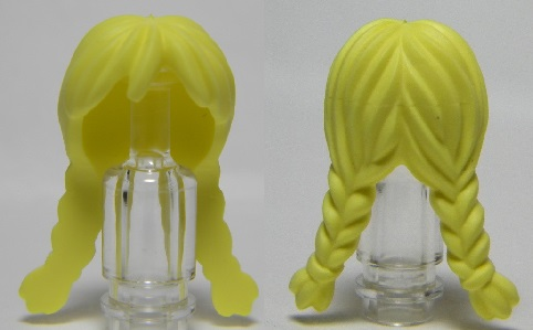 Minifigure, Hair Female Long with Braided Pigtails