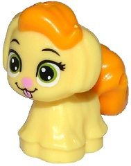 Dog, Whisker Haven Tales, Rapunzel's Puppy with Bright Light Orange Bangs and Tail, Lime Eyes and Bright Pink Nose and Tongue Pattern (Daisy)