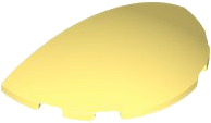 Brick, Round 3 x 6 x 1 Dome Half in Bright Light Yellow