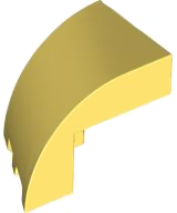 Wedge 3 x 2 x 1 2/3 Right No Studs in Bright Light Yellow