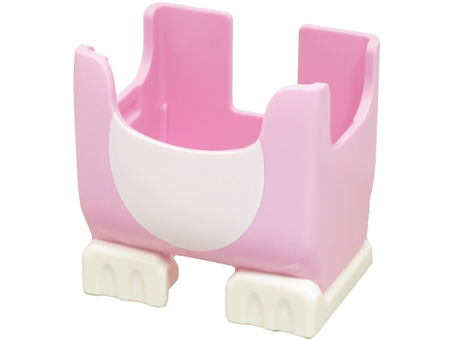 Large Figure Legs, Super Mario Overalls with Molded White Feet and Printed White Stomach and Tail Pattern (Cat Peach)