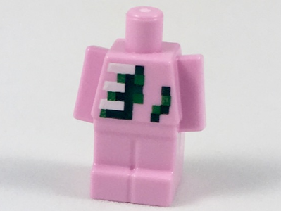 Small Body with Pixelated Black and Green Splotches and White Ribs Pattern