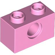 Technic, Brick 1 x 2 with Hole in Bright Pink