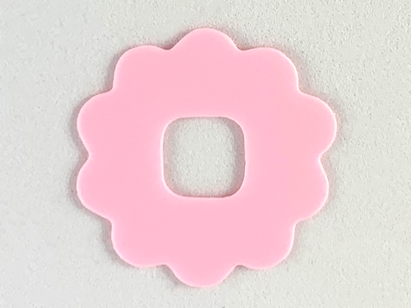 Clikits, Icon Accent Rubber Flower 10 Petals 2 3/4 x 2 3/4