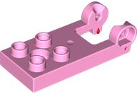 Duplo, Plate 2 x 3 with 4 Studs and Hinge with Red Gaskets