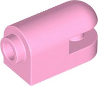 Brick, Round 1 x 2 with Stud on 1 End, Cutaway with Bar on 1 End
