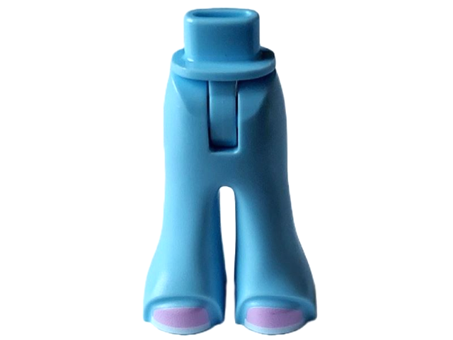 Mini Doll Hips and Trousers Bell-Bottoms with Lavender Shoes with White Soles Pattern - Thin Hinge
