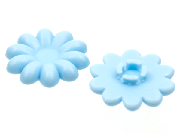 Clikits, Icon Flower 10 Petals 2 x 2 Large with Pin, Frosted (Solid and Transparent Colors)