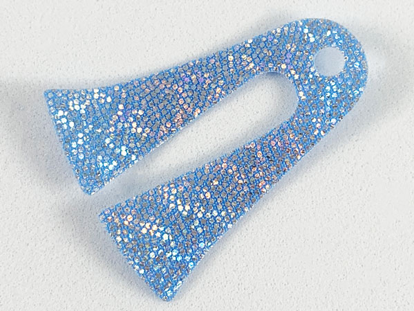 Mini Doll, Cape Cloth, 2 Long Tails with Silver Iridescent Dots Pattern